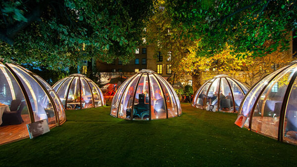 Afternoon Tea with Champagne for Two in The Domes At London Secret Garden Kensington