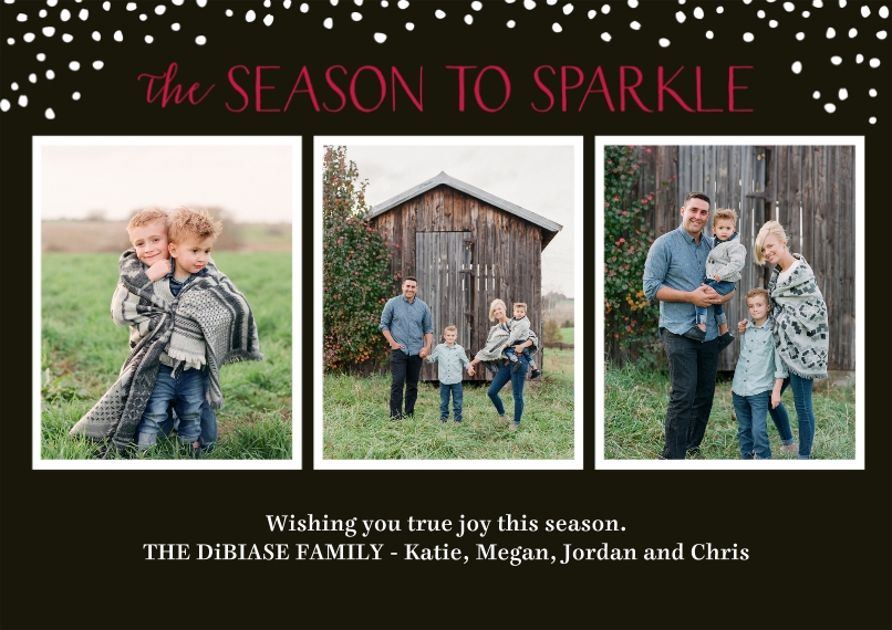 Season To Sparkle 8x6" (20x15cm) Flat Card set of 20 (gloss cardstock), rounded corners, Card & Stationery Black 1 Season To Sparkle 8x6" (20x15cm) Flat Card set of 20 (gloss cardstock), rounded corners, Card & Stationery Black