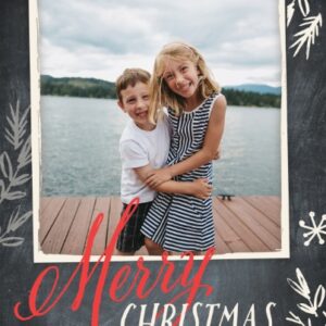 Rustic Twig Christmas 8x6" (20x15cm) Flat Card set of 20 (gloss cardstock), rounded corners, Card & Stationery Gray