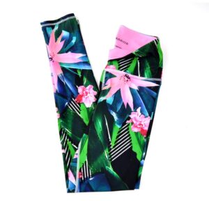 Tropical Recycled Plastic Yoga Leggings