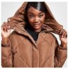 Sixth June Longline Padded Jacket - Brown - Womens