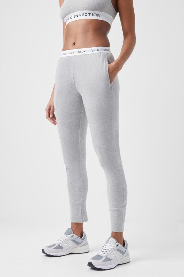 Fcuk Jersey Lounge Joggers - grey mel